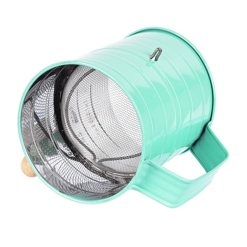 MaMix Stainless Steel Baking Hand Crank Flour Sifter with 2 Wire Agitator 3 Cup - Image 4